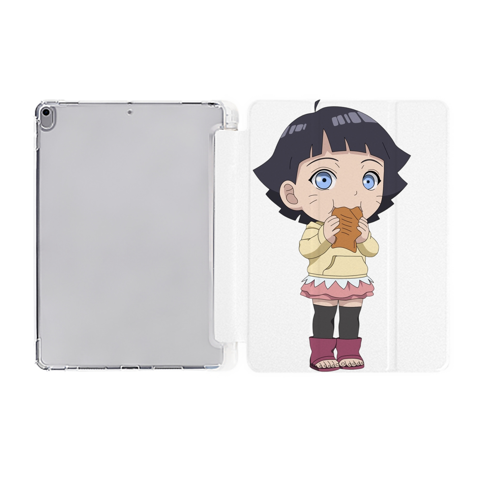 （画像用） NARUTO -ナルト- うずまき ヒマワリ Uzumaki Himawari IPad ケース ペン収納付き 三つ折りスタンド PUレザー×シリコン 対応機種9.5/10.5/10.9インチ